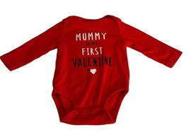 Carter&#39;s One Piece Girl 3 Month Red Long Sleeve Mommy Is My First Valentine - £8.97 GBP