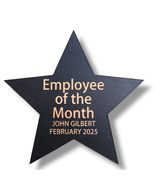 Sign - PERSONALIZED - Employee Of The Month Star (RAW WOOD, 13X13 INCHES) - $26.87 CAD+