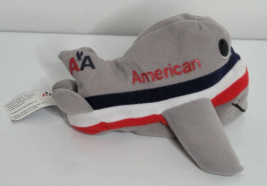 American Airlines AA AAiron Airplane Stuffed Animal Plush w/Tag Promo Advertisin - £9.40 GBP