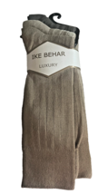 Ike Behar Mens Dress Socks 3 Pair 10-13 Khaki Beige Olive Durable Luxuri... - $36.14