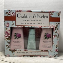 Crabtree and Evelyn Hand Therapy Rosewater and Goatmilk Lotion 3 Piece G... - $37.61