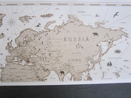 Main Street Wall Creations &quot;World Map&quot; 16&quot;x 11&quot; Removable Decor Sticker New! - £7.87 GBP