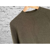 Vila Milano Knitted Sweater Crewneck Ribbed Olive Green Size Large - $24.74