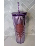 Starbucks Tumbler Summer 2021 - Pink / Purple 24 oz Grid Cold Cup (Tumbl... - £18.70 GBP