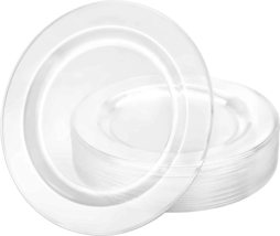 Lillian Tablesettings Premium Quality Heavyweight 10.25 inch Plastic Plates Chin - £24.88 GBP