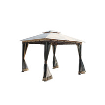 Jeco 10 x 10 ft. Metal Gazebo with Double Roof &amp; Netting - $8,419.99 MXN