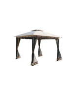Jeco 10 x 10 ft. Metal Gazebo with Double Roof &amp; Netting - $616.42 CAD