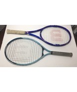Lot of 2 WILSON GRAPHITE AGGRESSOR 95 HIGH BEAM TENNIS RACKET +Titanium ... - $41.80