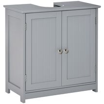 Gray Pedestal Sink Cabinet with Adjustable Shelf - $107.99