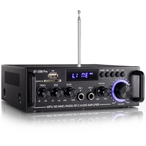 Bt-298 Pro Power Amplifier Bluetooth Receiver Audio Amplifier, Max 400Wx2, Rms 5 - £58.12 GBP