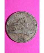 1858 Flying Eagle Cent Penny Exact Scarce Early Type Exact Coin as Pictu... - $29.54