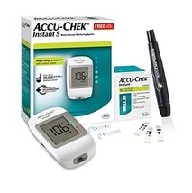 Accu-Chek Instant S Glucometer with Free Test Strips, 10 Count (White) - £30.66 GBP