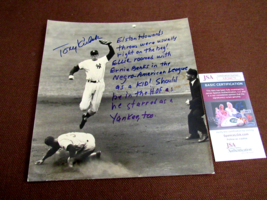 Tony Kubek 1963 Yankees Vs Senators Yankee Stadium Signed Auto Sepia Photo Jsa - £157.89 GBP
