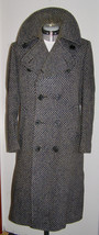 True Vintage Men’s Irish Tweed Wool Double Breasted OVERCOAT-LAPEL COLLAR-Size:L - £11.82 GBP