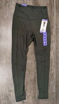 Danskin NWT women&#39;s High Waist  XS dark green Olive Smoke yoga pant legg... - £10.41 GBP