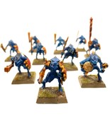 WFB Lizardmen Saurus Warrior Regiment 10x Hand Painted Miniature Plastic - £114.02 GBP