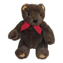 Vtg 90s Gund Jointed Valentine Chocolate Brown Teddy Bear Plush Stuffed Animal - £12.39 GBP