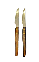 Knives 2 Steak Royalton Stainless, Serrated Wood Handles Japan Vintage - £9.50 GBP