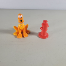 Pluto and Fire Hydrant Action Figures Size 2&quot; to 2.5&quot; Tall Disney - £6.31 GBP