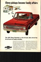 1967 CHEVY FLEETSIDE PICKUP TRUCK - Vintage 1967 Magazine Print Ad b6 - $25.98