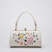 Motaora New Vintage Women Leather Cheongsam Shoulder Bag Chinese Style Embroider - £49.45 GBP