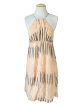 Anthropologie AKEMI+KIN Halter Empire Waist Midi Dress Peach Orange Women’s XS - £19.46 GBP