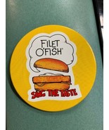 Vintage 1981 McDonalds Employee advertising pin sing the taste Filet O Fish - £23.42 GBP