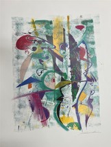 Alfred Alex Gockel Abstract Colorato Facsimile Firmato Litografia German Artista - £164.49 GBP