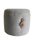SEAT4U 20" Johnansson Ottoman Pouf in Light Grey Fabric - $179.00