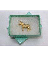 Gold Tone Donkey Pendant Charm, Brushed Metal, Vintage Fashion Jewelry, ... - $20.10 CAD