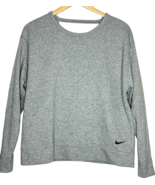 Nike Versa V-Back Training Top Size M Open Back Reg Length Gray Dri-Fit Dry - $19.71 CAD