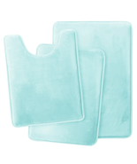 Aqua Blue 3PC Bathroom Rug Memory Foam Bath Mat Set  - €58,16 EUR