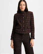 2025 NEW AUTHENTIC VERONICA BEARD Audrina Metallic Tweed Jacket in  Dark... - $305.00