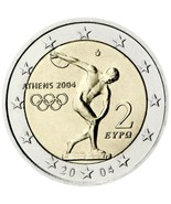 GREECE 2 EURO Commemorative Coin 2004 - Olympic Games in Athens. UNC - $10.00