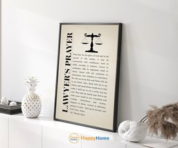 Lawyer&#39;s Prayer Wall Art St. Thomas More Quote Attorney Office Print Decor -P869 - £19.70 GBP+