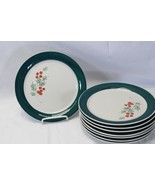 Everyday Gibson Holly Accent Christmas Holiday Dinner Plates 9.625&quot; Lot ... - £38.36 GBP