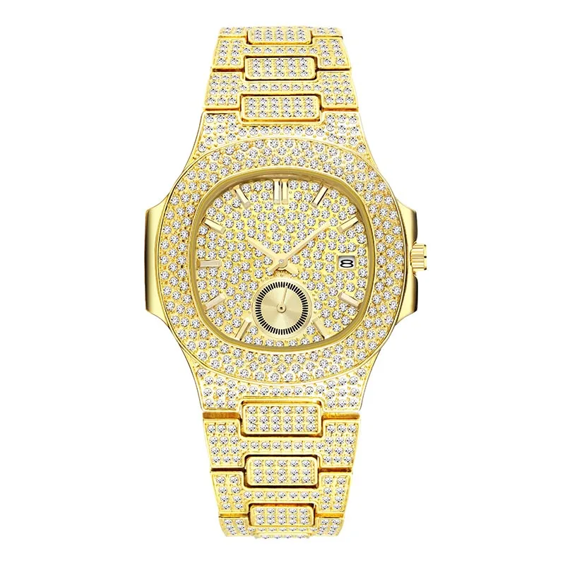 Mens Watches Top Brand Luxury NEW Trending 18K Gold Watch Men Chronograp... - £48.52 GBP