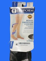 Truform Medical Compression Stockings Open Toe Black Knee High 15-20  - $13.99