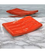 BATHROOM SOAP SAVER, Drain Soap Dish Tray, Ceramic Rectangle Dish Soap Gift - £32.64 GBP