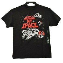 Star Wars Kids 12 Black Dont Invade My Space Mad Engine Short Sleeve T-S... - £8.71 GBP