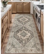 2X6 Washable Runner Rug For Hallways, Non Slip Vintage Runner Rug, Soft ... - $33.98