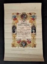 1852 antique FRAKTUR ANNA KAPP jackson lebanon pa german sebald Birth Baptism - £178.01 GBP