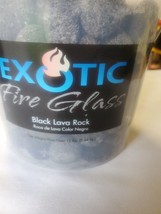 Lava Rock Fire Glass Black  12 lb. Turns Gray When Dry To Look Charred 4... - £39.47 GBP