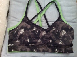 ACTIVE SPORT green black sports bra top gym size uk 12  euro 40  usa 8 - £8.29 GBP