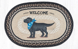 Earth Rugs OP-313 Black Lab Oval Patch 20&quot; x 30&quot; - £39.46 GBP