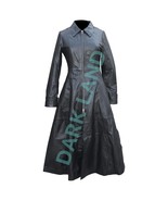 Women Long Leather Coat Black Real Leather Matrix Trinity Coat Ladies Full Lengt - $398.00