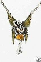 GARNET FAIRY NECKLACE PENDANT MYSTICA COLLECTION LEAD FREE PEWTER ALLOY - $14.99