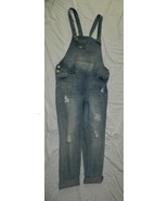 Girls Classic Juniors Almost Famous Brand Blue Denim Overalls size 11 / ... - £13.73 GBP