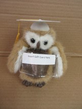 NOS Boyds Bears Miss B. Wise 903143 Plush Graduation Owl Gift Card Holder B66 H - £21.08 GBP