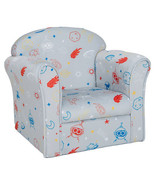 Toddler Upholstered Armchair with Solid Wooden Frame and High-density Sp... - £101.51 GBP